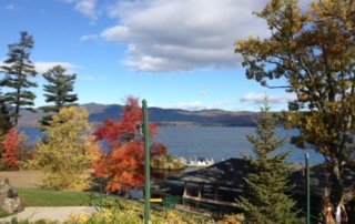 Autumn day near lake.