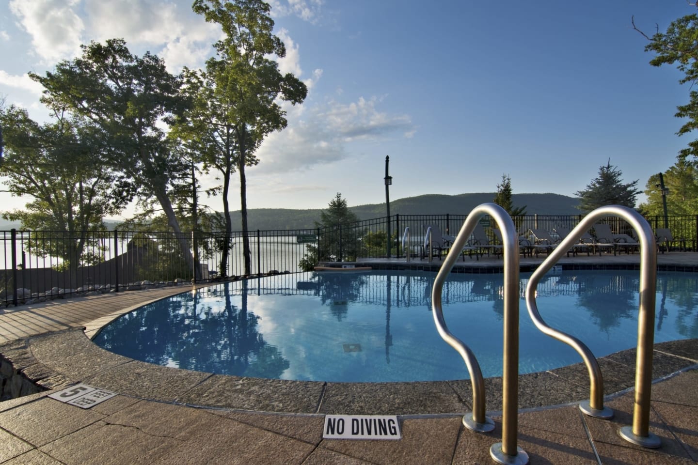 Outdoor Pool Overlooking Lake George