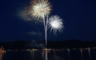 Fireworks over Lake George.