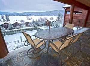 A view of Lake George from one of the balconies as seen during a staycation in New York.