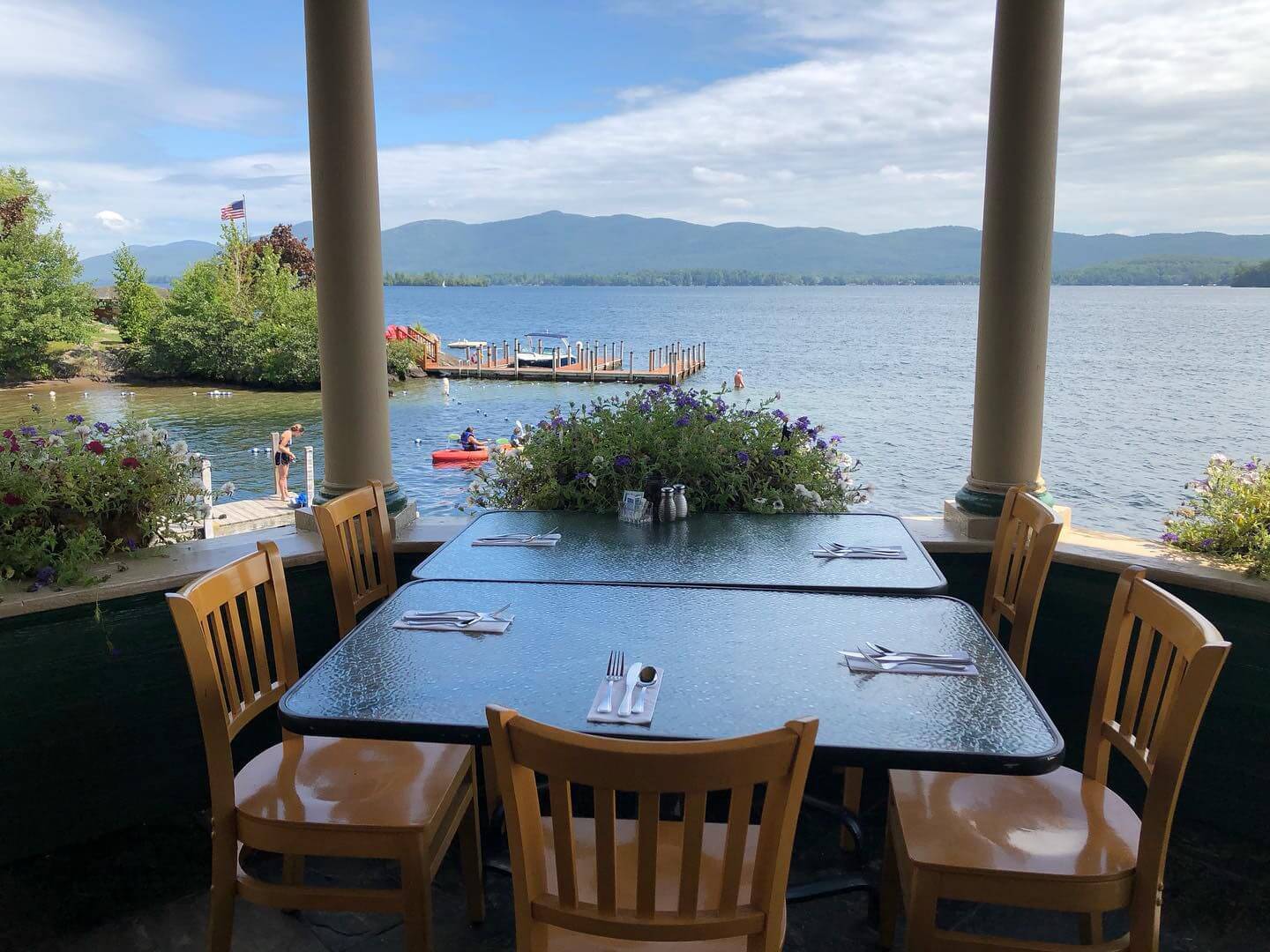 Photo of lake view from our Boathouse Restaurant