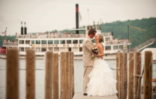 Photo of two people celebrating their special day with a Lake George wedding