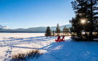 Photo of chairs in winter scene during the Lake George winter festival